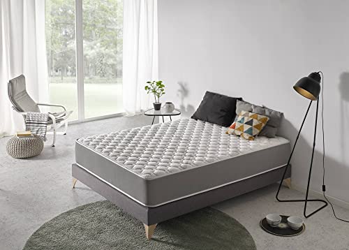 Dmora Deluxe-Doppel-Kingsize-Matratze, Memory Foam-Struktur, orthopädisch und anatomisch mit mittlerer/starrer Tragfähigkeit, cm 180x200, Höhe 20 von Dmora