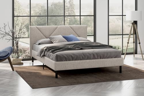 Dmora - Einhalbbett Zeffirio, Struktur des Lagerbetts, Sommier mit Abdeckung, Bettrahmen aus Stoff, Geeignet für eine Matratze 120x190 cm, Beige Dmora - Einhalbbett Zeffirio, Struktur des Lagerbetts, Sommier mit Abdeckung, Bettrahmen aus Stoff, Geeignet für eine Matratze 120x190 cm, Beige von Dmora