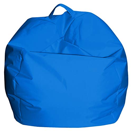 Dmora Eleganter Sitzsack, blaue Farbe, Maße 65 x 50 x 65 cm von Talamo Italia