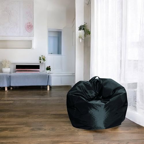 Dmora - Eleganter Sitzsack, schwarze Farbe, Maße 65 x 50 x 65 cm von Talamo Italia