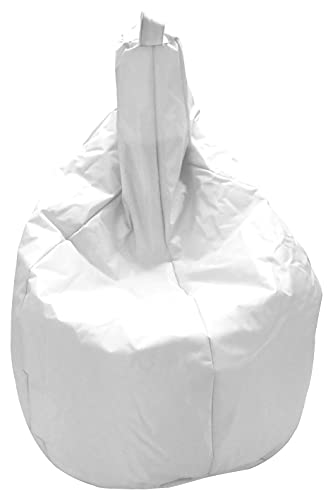 Dmora Eleganter Sitzsack, weiße Farbe, Maße 80 x 120 x 80 cm von Talamo Italia