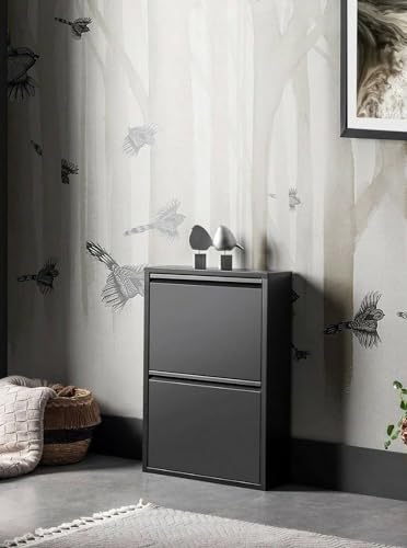 Dmora - Schuhschrank Ezequiel, Schuhregal aus Metall, Mehrzweck-Eingangsgarderobe, Möbel für Schuhe, 50x15h71 cm, Schwarz Dmora - Schuhschrank Ezequiel, Schuhregal aus Metall, Mehrzweck-Eingangsgarderobe, Möbel für Schuhe, 50x15h71 cm, Schwarz von Dmora