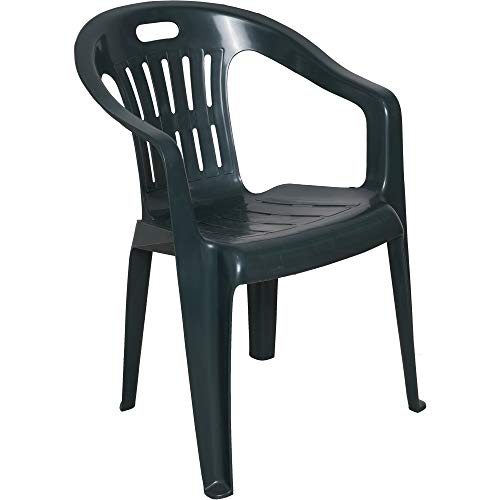 Dmora - Outdoor-Stuhl Bisceglie, Gartensitz, Stuhl für Esstisch, Outdoor-Sessel, 100 % Made in Italy, 56x57h80 cm, Grün von Dmora