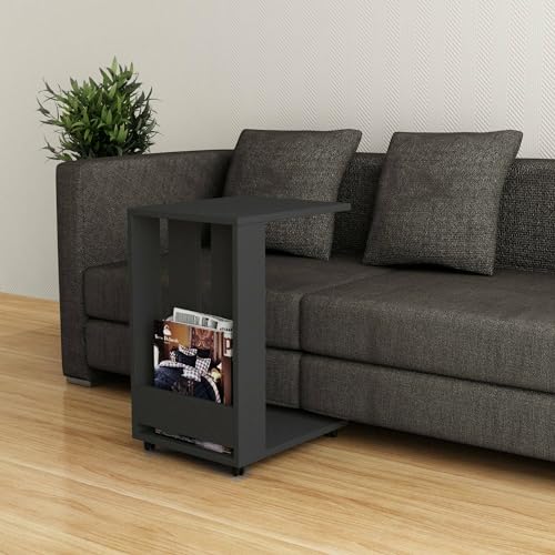 Dmora Couchtisch Haldus, Couchtisch, Zeitschriftenständer für Sofa, Wohnzimmerregal, 37 x 45 x 60 cm, Anthrazit Dmora Couchtisch Haldus, Couchtisch, Zeitschriftenständer für Sofa, Wohnzimmerregal, 37 x 45 x 60 cm, Anthrazit von Dmora