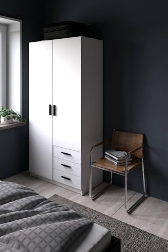 Dmora - Kleiderschrank 2 Türen Mare, Schlafzimmermöbel, Schrank, Garderobe, 99x50 h200 cm, Weiß Dmora - Kleiderschrank 2 Türen Mare, Schlafzimmermöbel, Schrank, Garderobe, 99x50 h200 cm, Weiß von Dmora