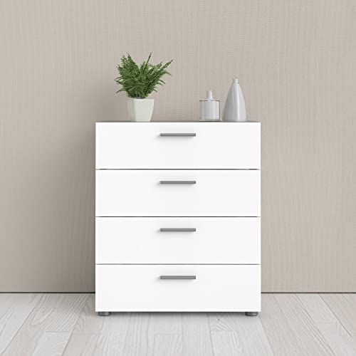 Dmora - Kommode Valerie, Mehrzweckkommode, Schlafzimmerkommode, Schrank mit Schubladen, 70x40 h82 cm, Wei? von Dmora