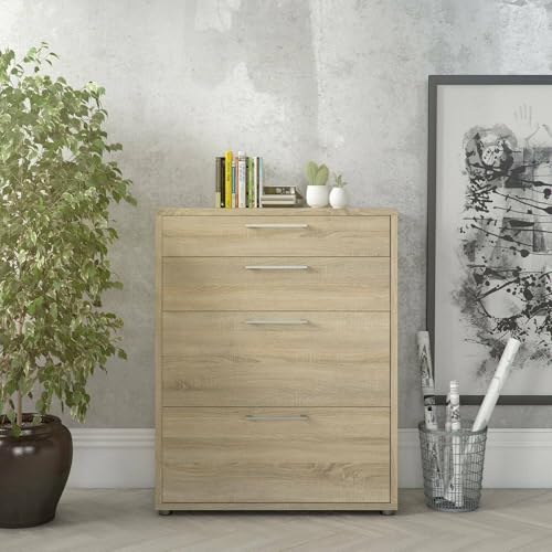 Dmora - Kommode Lydie, Wohnzimmerbuffet, Wohnzimmer-Sideboard, Moderne Küchen-Speisekammer, 89x40 h113 cm, Eiche Dmora - Kommode Lydie, Wohnzimmerbuffet, Wohnzimmer-Sideboard, Moderne Küchen-Speisekammer, 89x40 h113 cm, Eiche von Dmora