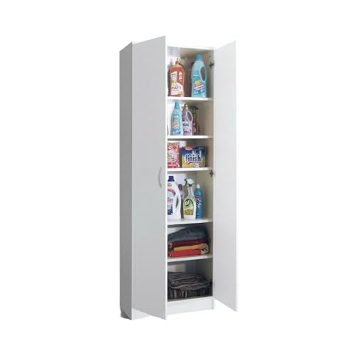 Dmora - 2-türiger Mehrzweckschrank Ticao, Multifunktionale Möbel, Schuhschrank, Besengarderobe, Made in Italy, 72x36h186 cm, Weiß Dmora - 2-türiger Mehrzweckschrank Ticao, Multifunktionale Möbel, Schuhschrank, Besengarderobe, Made in Italy, 72x36h186 cm, Weiß von Dmora