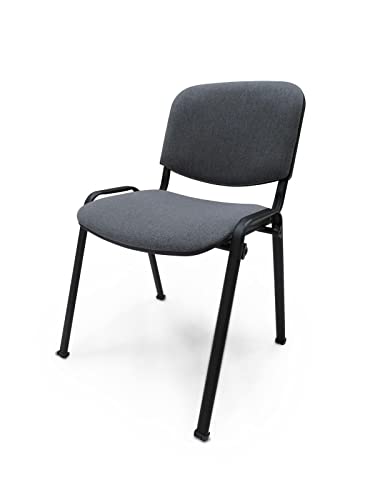 Dmora Moderner Stuhl aus Stoff, für Esszimmer, Küche oder Wohnzimmer, 55x54h81 cm, schwarze Farbe von Dmora