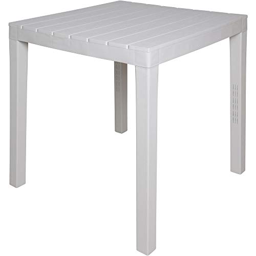 Dmora Modularer quadratischer Tisch, Made in Italy, 78 x 78 x 72 cm, Farbe Weiß von Dmora