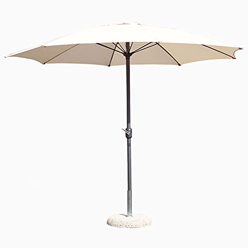 Dmora Neigbarer Regenschirm mit 8 Armen mit Kurbel, Made in Italy, 270 x 270 cm, Tortora Farbe von Dmora