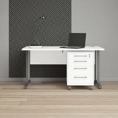 Dmora Orphee Schreibtisch, Mehrzweck-Schreibtisch, PC-Tisch, Arbeitsplatte, 150 x 80 x 75 cm, weiß und grau, Melaminspanplatte Dmora Orphee Schreibtisch, Mehrzweck-Schreibtisch, PC-Tisch, Arbeitsplatte, 150 x 80 x 75 cm, weiß und grau, Melaminspanplatte von Dmora