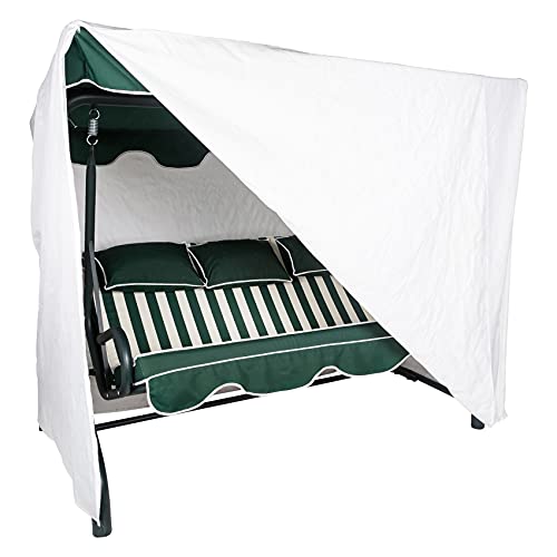 Dmora Schaukelabdeckung, weiße Farbe, 200 x 130 x h166 cm von Dmora