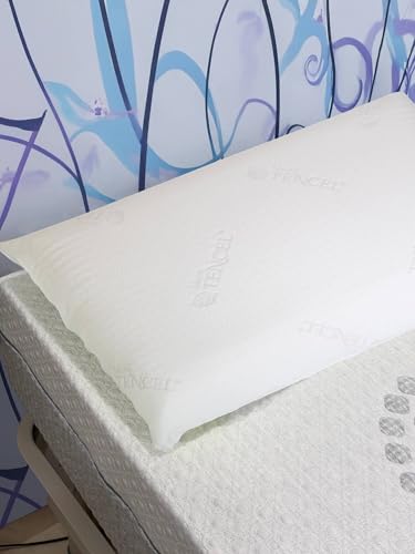Dmora Talamo Italia – Kissen für Bett, Kopfstütze gepolstert, Kissen für Schlafzimmer, hergestellt in Italien, 70 x 40 x 14 cm, Weiß von Dmora