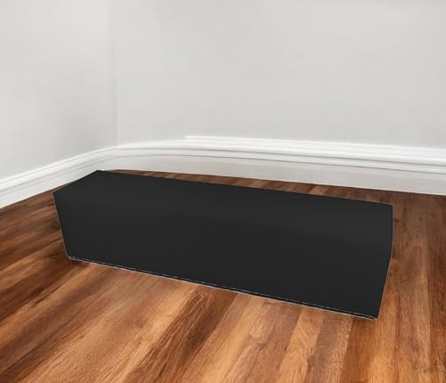 Talamo Italia - Pouf Abra, Mehrzwecksessel, Sitzsack, Hockerhocker, Made in Italy, 180x40 h42 cm, Schwarz von Talamo Italia
