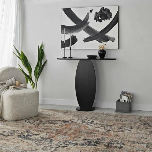 Dmora Consolle Toliman, Tavolo multiuso, Mobiletto d'appoggio, Scrivania da corridoio, 100x30h81 cm, Antracite von Dmora