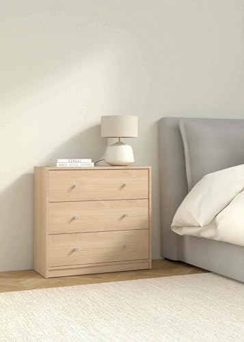 Dmora - Kommode Vivienne, Mehrzweckkommode, Schlafzimmerkommode, Schrank mit Schubladen, 72x30 h68 cm, Eiche von Dmora
