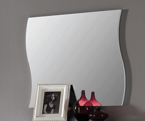 Dmora - Spiegel Ettore, Badezimmerspiegel, 100 % Made in Italy, 71 x 2 x 60 cm, von Dmora