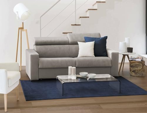 Talamo Italia - 2-Sitzer festes Sofa Monica, Sofa aus gepolstertem Stoff, verstellbare Kopfstützen und Standardarmlehnen, 100 % Made in Italy, cm 200x95h85, Taupe Talamo Italia - 2-Sitzer festes Sofa Monica, Sofa aus gepolstertem Stoff, verstellbare Kopfstützen und Standardarmlehnen, 100 % Made in Italy, cm 200x95h85, Taupe von Dmora