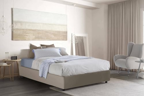 Talamo Italia - Doppelbett Martina, Bettkasten mit Kunstlederbezug, 100 % Made in Italy, Öffnung vorne, geeignet für Matratzen 120 x 200 cm, taubengrau Talamo Italia - Doppelbett Martina, Bettkasten mit Kunstlederbezug, 100 % Made in Italy, Öffnung vorne, geeignet für Matratzen 120 x 200 cm, taubengrau von Talamo Italia