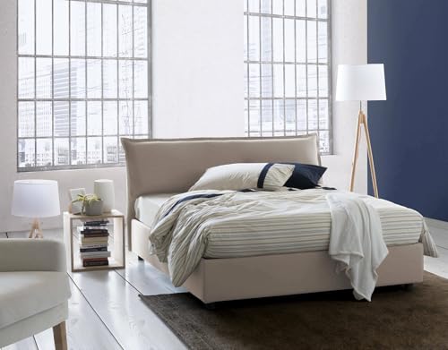 Talamo Italia - Cloe Doppelbett, Bettkasten mit abnehmbarem Bezug, gepolstertem Kopfteil und Bettkastenrahmen, 100 % Made in Italy, geeignet für Matratzen 160 x 200 cm, taubengrau Talamo Italia - Cloe Doppelbett, Bettkasten mit abnehmbarem Bezug, gepolstertem Kopfteil und Bettkastenrahmen, 100 % Made in Italy, geeignet für Matratzen 160 x 200 cm, taubengrau von Dmora