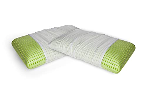 Talamo Italia - Talamo Italia 2er-Set Kissen für das Bett, 100% Made in Italy, Abnehmbares "Seifen"-Kissen aus perforiertem Memory-Schaum, hypoallergen und atmungsaktiv, 70x40xh16 cm Talamo Italia - Talamo Italia 2er-Set Kissen für das Bett, 100% Made in Italy, Abnehmbares "Seifen"-Kissen aus perforiertem Memory-Schaum, hypoallergen und atmungsaktiv, 70x40xh16 cm von Dmora