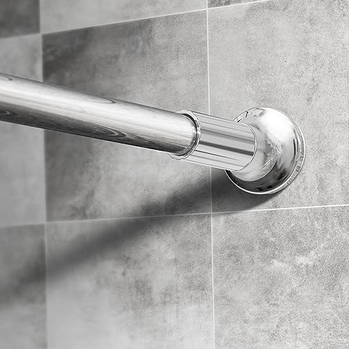 Dmore Duschvorhangstange Edelstahl 150-175 cm Ausziehbar, Teleskopstange kann durch Drehen ohne Bohren verstellt werden. Kann sicher als Duschstange gehalten werden von Dmore