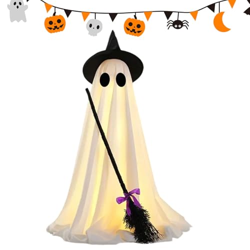 Dmuzsoih Leuchtende -Dekorationen für den Außenbereich, 145 x 80 cm, Halloween-Dekoration für den Außenbereich, gruselige Dekoration, beleuchtete gruselige Dekoration für Spukhaus, Rasen von Dmuzsoih