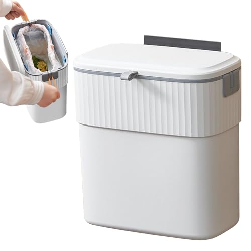 Dmuzsoih Mülleimer - Abfallkorb Und Behälter Aufhängbar Mit Deckel | Wandmontierbarer Komposteimer | Für Zuhause Schlafzimmer Arbeitsplatte Schrank Auto Bad Dmuzsoih Mülleimer - Abfallkorb Und Behälter Aufhängbar Mit Deckel | Wandmontierbarer Komposteimer | Für Zuhause Schlafzimmer Arbeitsplatte Schrank Auto Bad von Dmuzsoih