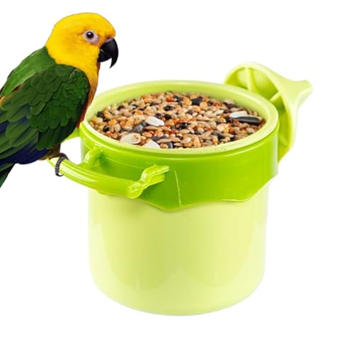 Dmuzsoih Wellensittich Futterautomat | Nahtlose Vogelkäfig-Futterbehälter - Futtergefäß Mit Breiter Basis Für Ziervögel Balkon Terrassen Boden Haustiere von Dmuzsoih