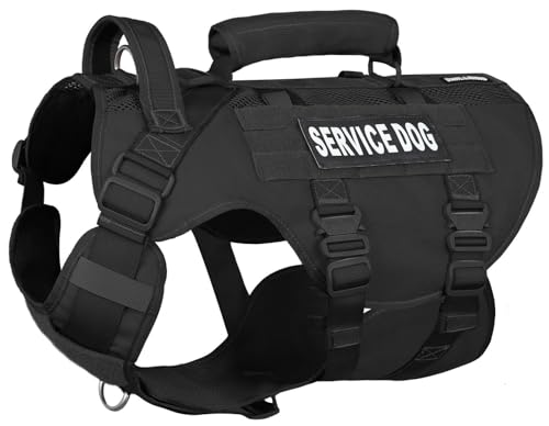 DNALLRINO Taktisches Hundegeschirr, Hebegeschirr für Mittelgroße Große Hunde, Air Mesh einstellbar Service Hundegeschirr mit 39g Metallschnalle für die Ausbildung Wandern DNALLRINO Taktisches Hundegeschirr, Hebegeschirr für Mittelgroße Große Hunde, Air Mesh einstellbar Service Hundegeschirr mit 39g Metallschnalle für die Ausbildung Wandern von Dnallrino