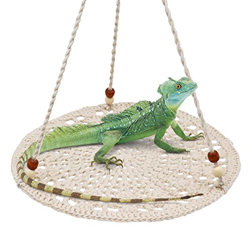 Dnoifne Hängendes Reptilien-Hängematten-Schaukelbett, niedliches Eidechsen-Schaukelspielzeug, Baumwoll-Eidechsenbett, Sommerbett für Bartagamen, Leopardgeckos, Eidechsen, Vögel, Papageien und Ratten Dnoifne Hängendes Reptilien-Hängematten-Schaukelbett, niedliches Eidechsen-Schaukelspielzeug, Baumwoll-Eidechsenbett, Sommerbett für Bartagamen, Leopardgeckos, Eidechsen, Vögel, Papageien und Ratten von Dnoifne