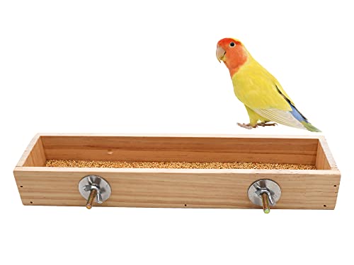 Vogel Papagei Holz Futterbecher, Natürlicher Holz Papagei Vogel Barsch Ständer, Vogelfutterschale, Wellensittiche, Liebesvögel von Dnoifne
