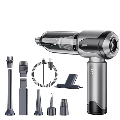 Akku Handstaubsauger, 4 in 1 Mini staubsauger 20000pa Auto Staubsauger Stark autostaubsauger Handstaubsauger Auto Kabellos Staubsauger Aufladbar Tragbar Leicht für Haus, Küche, Büro,Tierhaare von Dnoyevvs
