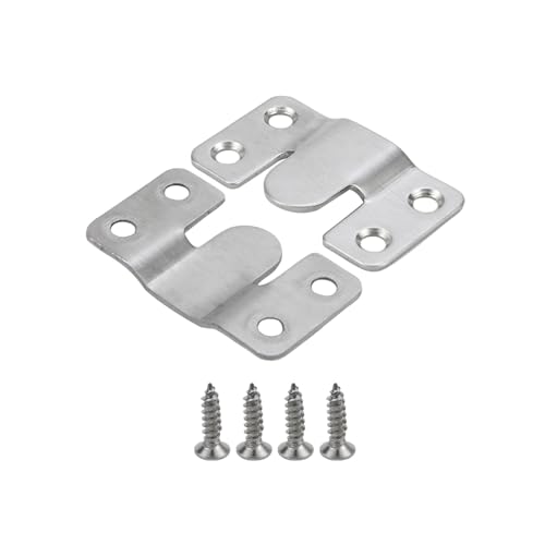 Dnyta 8 Paar Unterputz-Halterungen, ineinandergreifende Unterputz-Halterungen, Z-Clip-Halterung, Edelstahl-Interlock-Hängeschlaufe für Fotos, Bilder, Kunstgemälde, Display, DT1504 von Dnyta