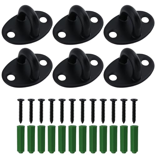 Dnyta Deckenhaken aus Edelstahl, Ösenplatte, Wandhalterung, Ringhaken, Marine-Hardware-Haken mit Schrauben zum Aufhängen von Schaukeln, Wand-/Deckenhalterung, Außen- oder Innenaktivitäten (klein Dnyta Deckenhaken aus Edelstahl, Ösenplatte, Wandhalterung, Ringhaken, Marine-Hardware-Haken mit Schrauben zum Aufhängen von Schaukeln, Wand-/Deckenhalterung, Außen- oder Innenaktivitäten (klein von Dnyta