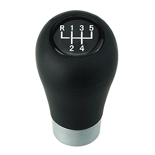 DoLED LEDER Schaltknauf Schalthebel in Schwarz mit 5 Gang als Plug Play Ersatzteil von Do!LED
