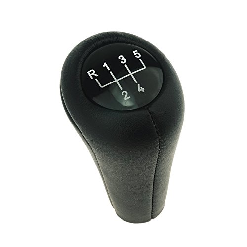 DoLED LEDER Schaltknauf Schalthebel in Schwarz mit 5 Gang als Plug Play Ersatzteil von Do!LED