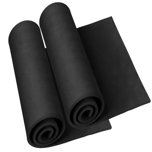 Do²ping 2-Rollen Schwarz Eva Foam 6mm, EVA Schaumstoff für Cosplay, 35.5x124.5cm mit hoher Dichte 86kg/m3 Eva Schaumstoffplatte für Kunsthandwerk Kostüm DIY Projekt (2PCS 6mm Schwarz) von Do²ping