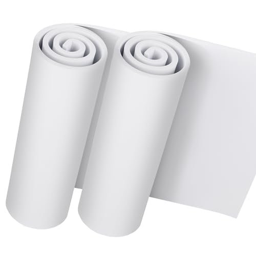 Do²ping 2-Rollen Weiß Eva Foam 6mm, EVA Schaumstoff für Cosplay, 35.5x124.5cm mit hoher Dichte 86kg/m3 Eva Schaumstoffplatte für Kunsthandwerk Kostüm DIY Projekt (2PCS 6mm Weiß) von Do²ping