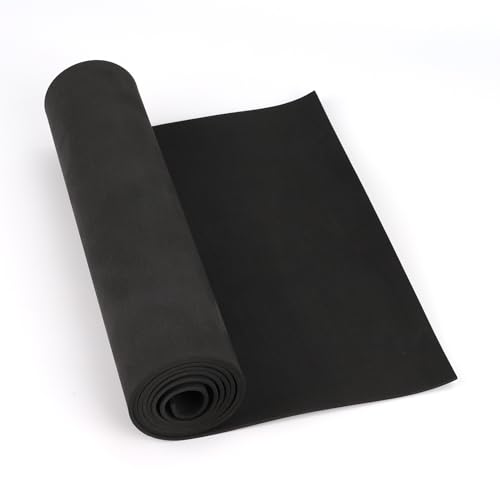 Do²ping Schwarz EVA Foam, 2mm dick (1-10mm) EVA Schaumstoff, 34x124.5cm mit hoher Dichte 86kg/m3 Cosplay Foam für Kunsthandwerk Kostüm DIY Projekt (2mm Schwarz) von Do²ping