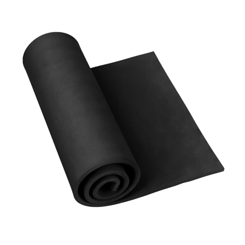 Do²ping Schwarz Eva Foam 10mm, 35.5x99cm EVA Schaumstoff für Cosplay mit hoher Dichte 86kg/m3 EVA Schaum für Kunsthandwerk Kostüm DIY Projekt (10mm Schwarz) von Do²ping