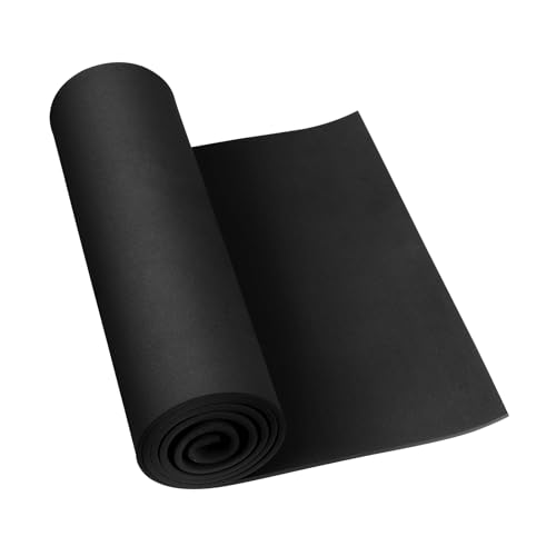 Do²ping Schwarz Eva Foam 6mm, EVA Schaumstoff für Cosplay, 35.5x124.5cm mit hoher Dichte 86kg/m3 Eva Schaumstoffplatte für Kunsthandwerk Kostüm DIY Projekt (6mm Schwarz) von Do²ping