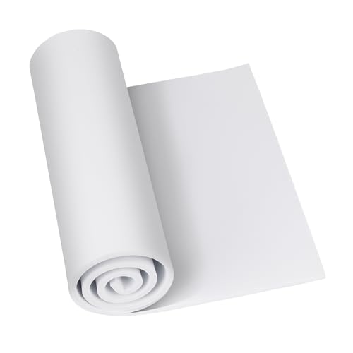 Do²ping Weiß Eva Foam 10mm, 35.5x99cm Eva Foam Cosplay mit hoher Dichte 86kg/m3 Eva Schaumstoff für Kunsthandwerk Kostüm DIY Projekt (10mm Weiß) von Do²ping