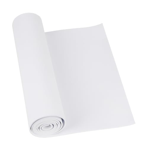 Do²ping Weiße EVA Schaumstoff, 2mm dick (1mm-10mm) Premium Cosplay EVA Schaumstoffplatte, 34x124.5cm mit hoher Dichte 86kg/m3 für Cosplay Kostüm, Handwerk, DIY Projekte (2mm Weiß) von Do²ping