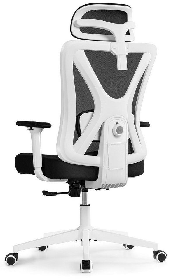 DoChair Bürostuhl Ergonomischer mit Verstellbarer Kopfstütze und Lendenwirbelstütze (Schreibtischstuhl mit 3D Armlehne), Bürostuhl 150 kg von DoChair