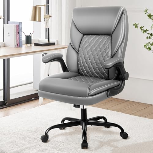 DoChair Bürostuhl ergonomisch Chefsessel mit Wippfunktion höhenverstellbarer Schreibtischstuhl Office Chair aus Kunstleder 150KG, Grau DoChair Bürostuhl ergonomisch Chefsessel mit Wippfunktion höhenverstellbarer Schreibtischstuhl Office Chair aus Kunstleder 150KG, Grau von DoChair