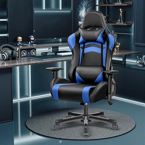 DoChair Gaming-Stuhl Ergonomisch 3D Armlehnen, Günstiger Gaming Chair aus PU-Leder Höhenverstellbar Schwerlastbereich 150-200KG, Blau DoChair Gaming-Stuhl Ergonomisch 3D Armlehnen, Günstiger Gaming Chair aus PU-Leder Höhenverstellbar Schwerlastbereich 150-200KG, Blau von DoChair