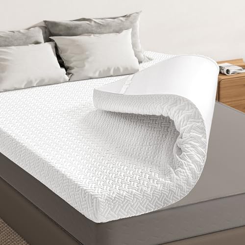 DoChair Topper 90x200cm, 7,5 cm Höhe Memory Foam Matratze mit 4 Anti-Rutsch-Bändern Zwei Härtegrade H3 & H2 Oeko-TEX® Zertifiziert Gel Mattress Topper Waschbarem Bezug von DoChair