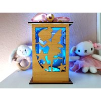 Kinder Geschenk Mädchen Einschulung Taufe Firmung Personalisiert Fee Led von DoDoDeko